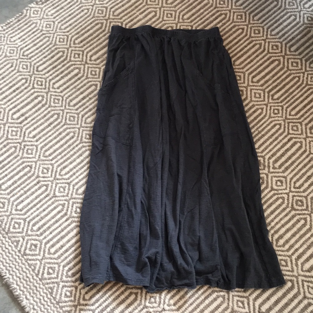 Long grey cotton skirt